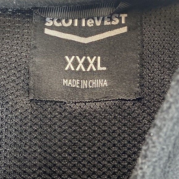 SCOTTeVEST Sweater Mens 3XL Black 1/4 Zip Outdoor Pockets Fleece Hiking Logo - Picture 2 of 9